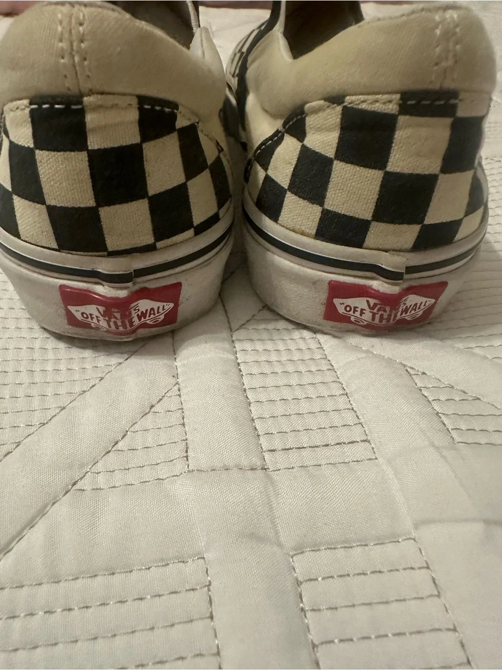 Vans Classic Slip-On Checkerboard Black and Cream Sneakers